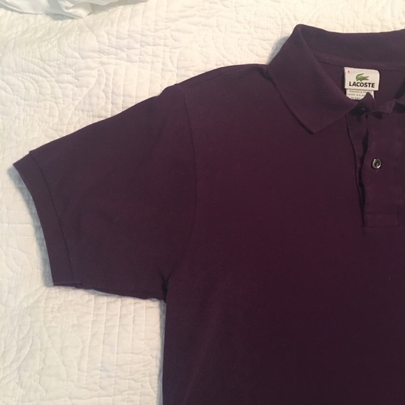 Men’s Grape LaCoste Polo. Size 4 (Medium) - Picture 6 of 8